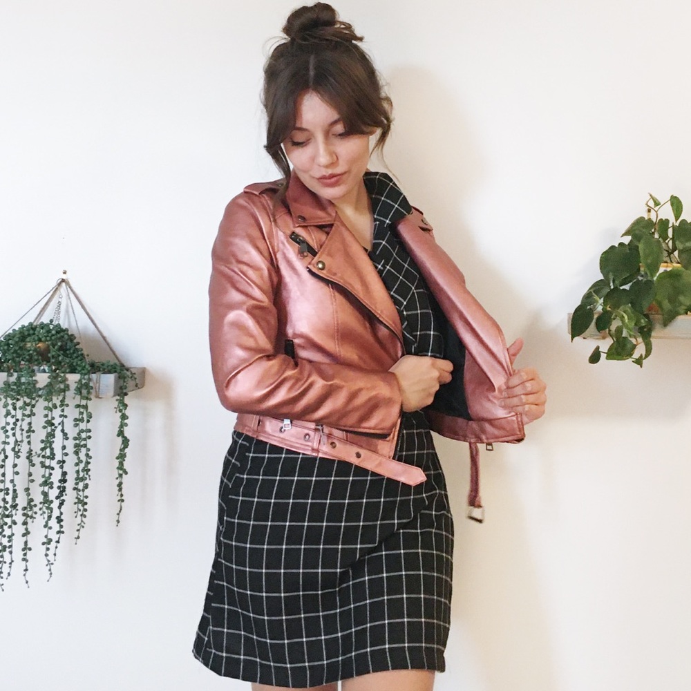 Romeo + Juliet Faux Leather Moto Jacket
